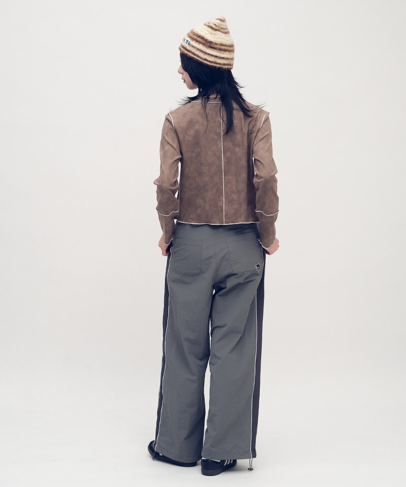 小P社長拼接寬褲