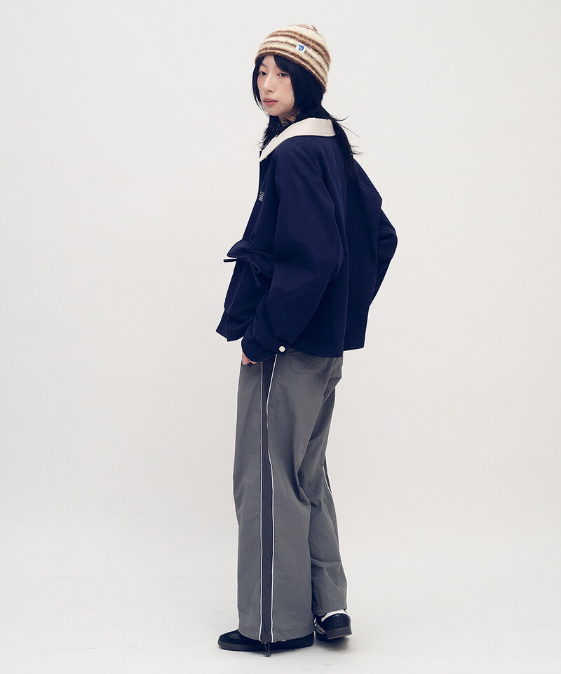 小P社長拼接寬褲