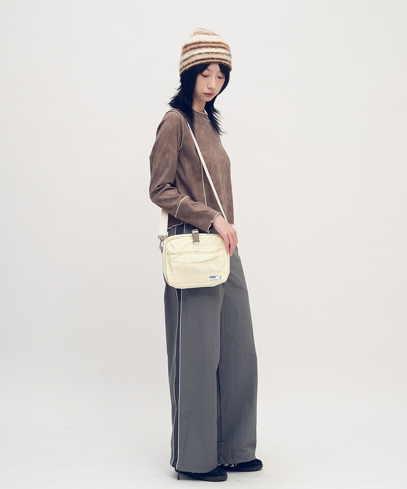 小P社長拼接寬褲