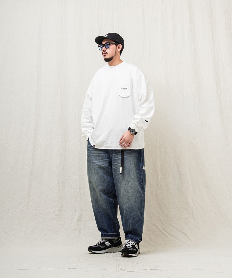 寬版口袋長TEE HEXAGONAL POCKET LS T-SHIRT