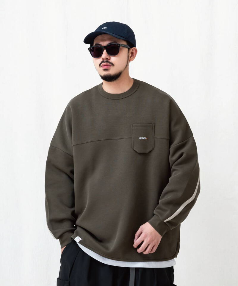 PSV0009-252 定番口袋長T TRIMMED CLASSIC LONG-SLEEVE POCKET T-SHIRT