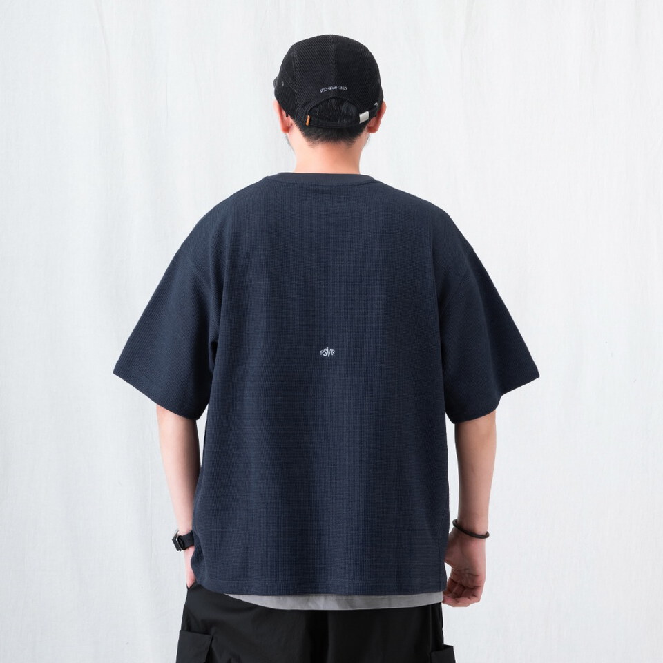 華夫格短袖T恤 TEXTURED WAFFLE KNIT T-SHIRT