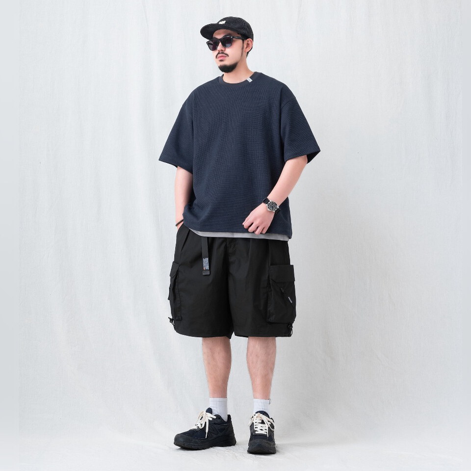 華夫格短袖T恤 TEXTURED WAFFLE KNIT T-SHIRT