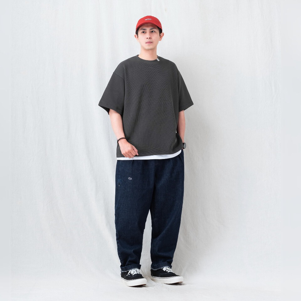 華夫格短袖T恤 TEXTURED WAFFLE KNIT T-SHIRT
