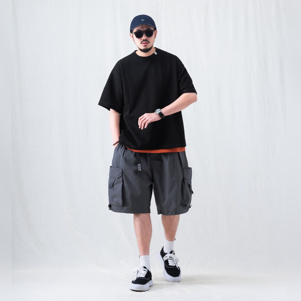 華夫格短袖T恤 TEXTURED WAFFLE KNIT T-SHIRT