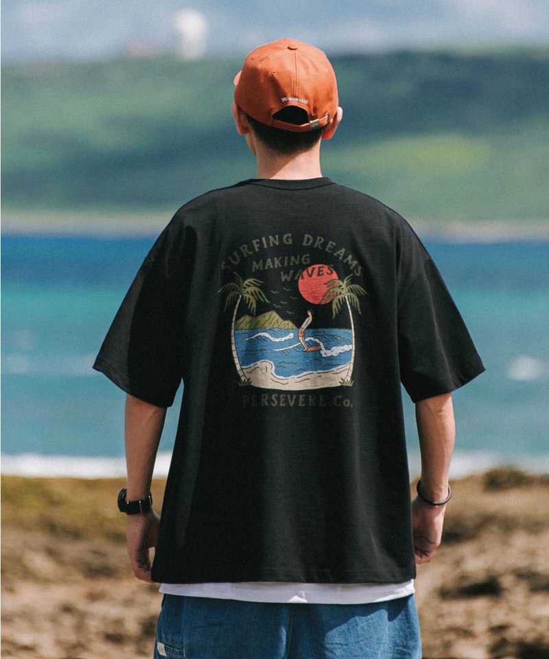 圖像短TEE SURFING DREAMS GRAPHIC T-SHIRT