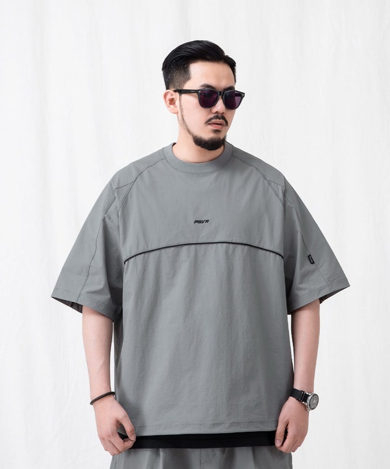 出芽飾邊上衣 MATTE NYLON WATER-REPELLENT T-