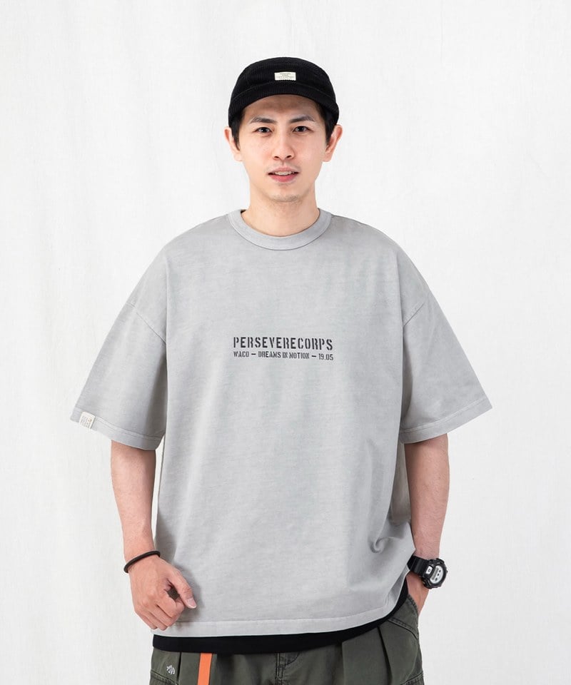 PSV0116-251 標語圖樣水洗T恤 PIGMENT-DYED WATCHWORD T-SHIRT