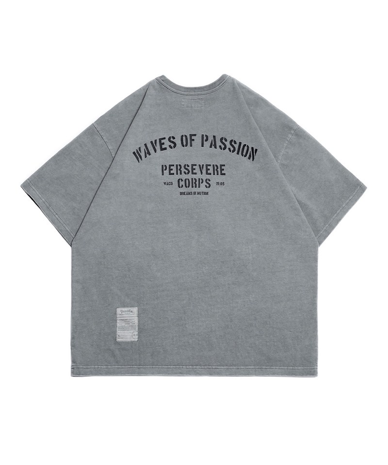 PSV0116-251 標語圖樣水洗T恤 PIGMENT-DYED WATCHWORD T-SHIRT