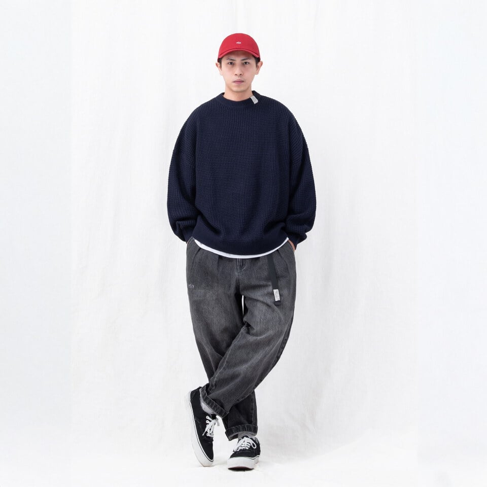 華夫格針織毛衣