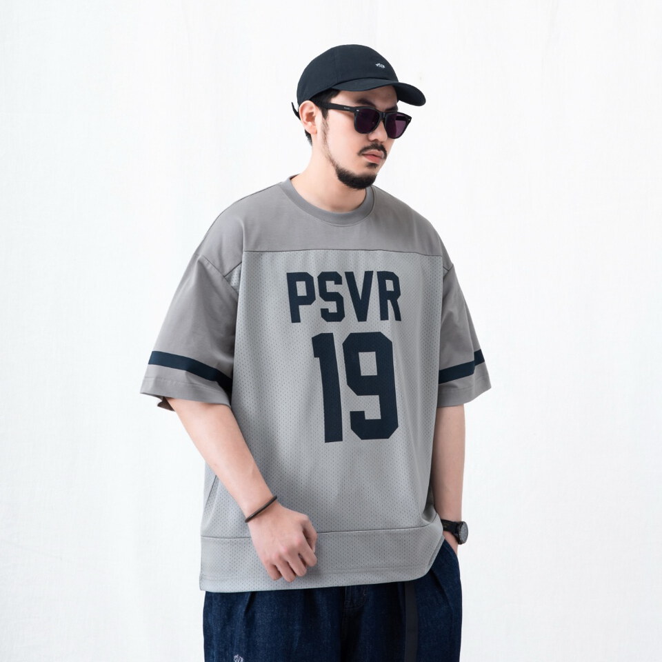 拼接球衣短TEE mesh splice jersey T-shirt