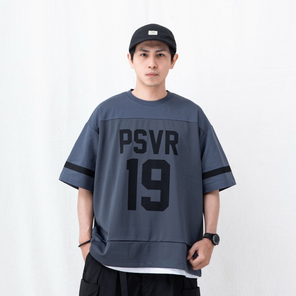 拼接球衣短TEE mesh splice jersey T-shirt