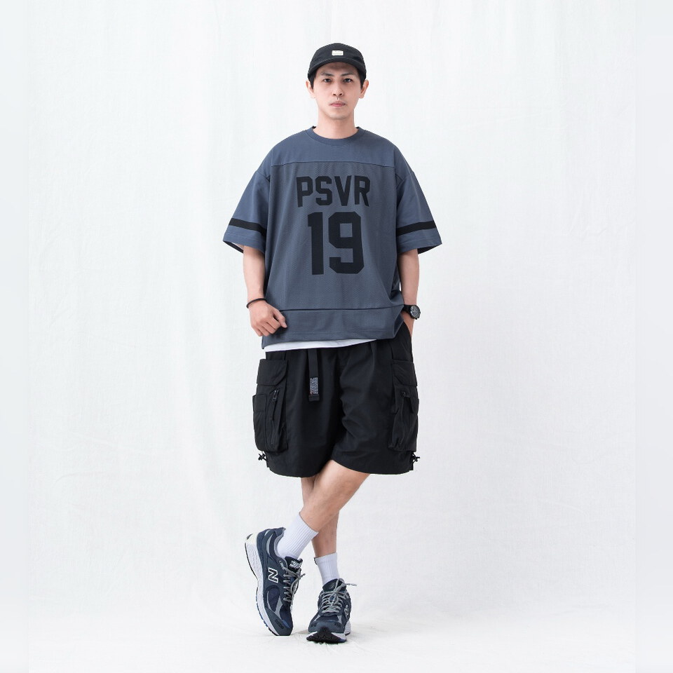 拼接球衣短TEE mesh splice jersey T-shirt
