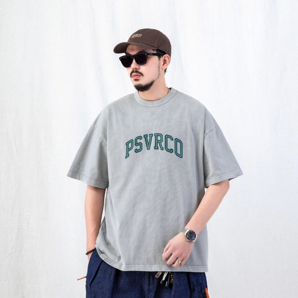 裂紋圖樣水洗TEE CRACKED-EFFECT WASHED T-SHIRT