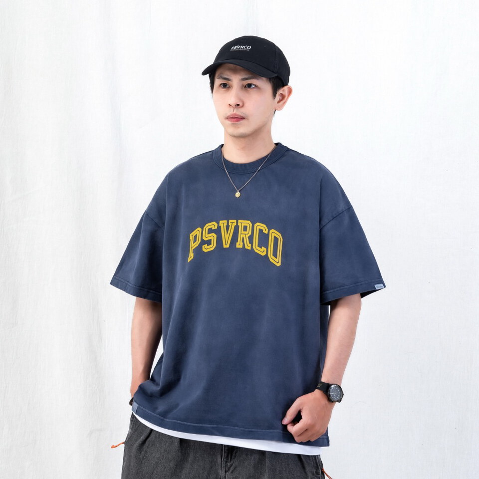 PSV0129-262 裂紋圖樣水洗TEE CRACKED-EFFECT WASHED T-SHIRT