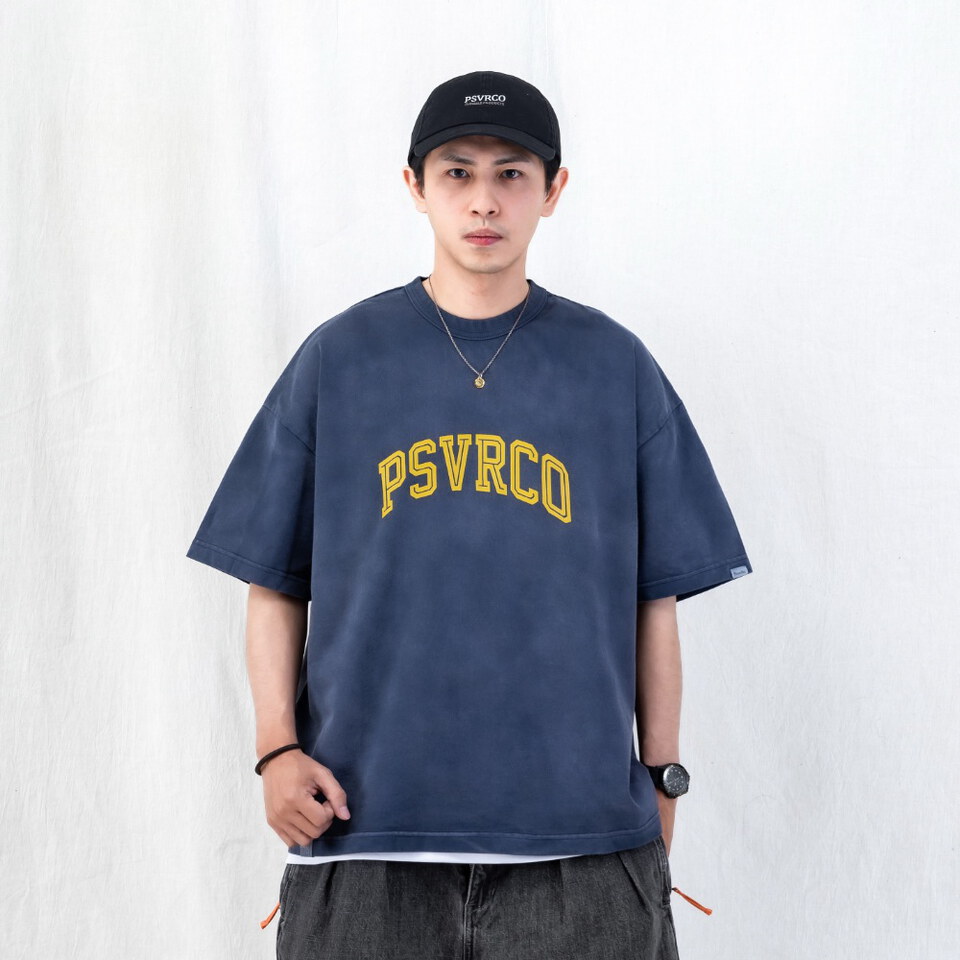 裂紋圖樣水洗TEE CRACKED-EFFECT WASHED T-SHIRT