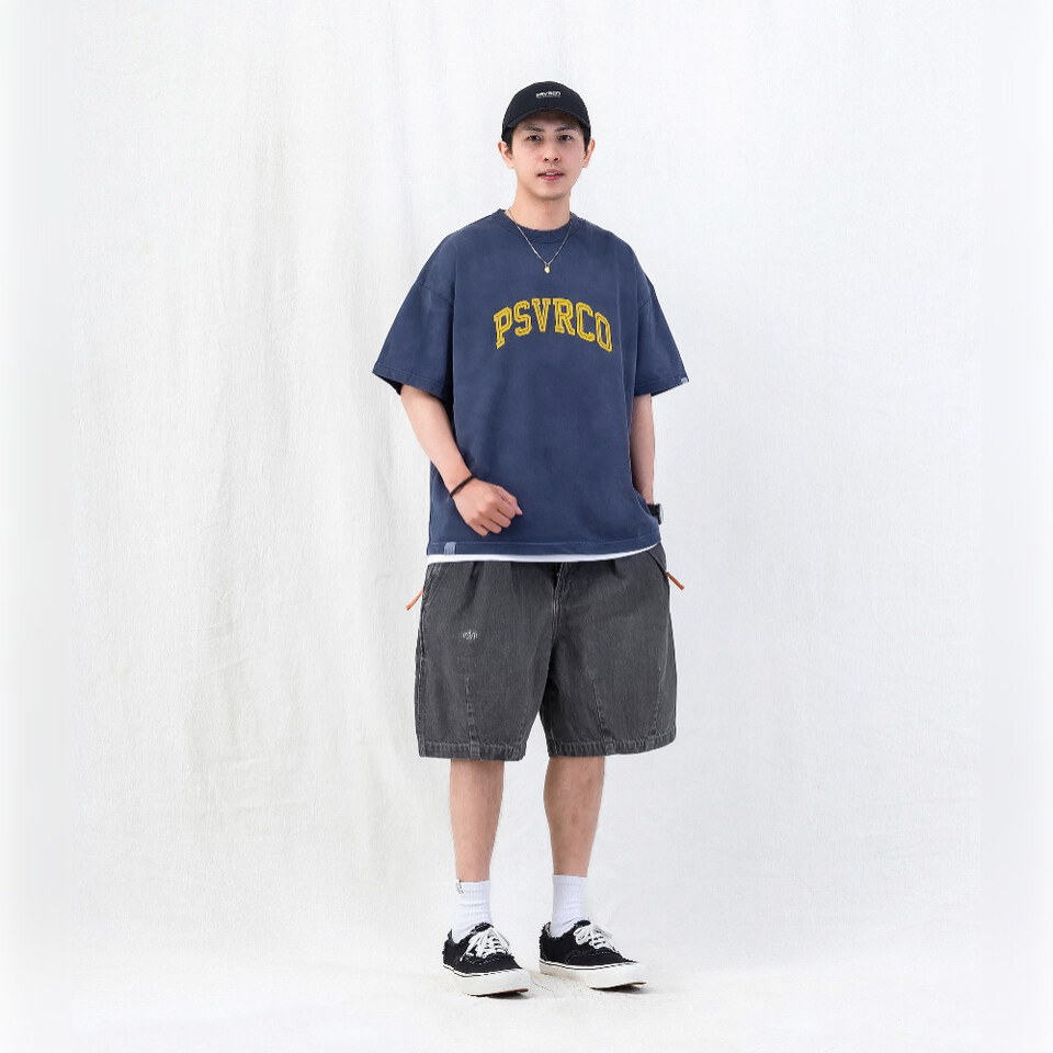 裂紋圖樣水洗TEE CRACKED-EFFECT WASHED T-SHIRT