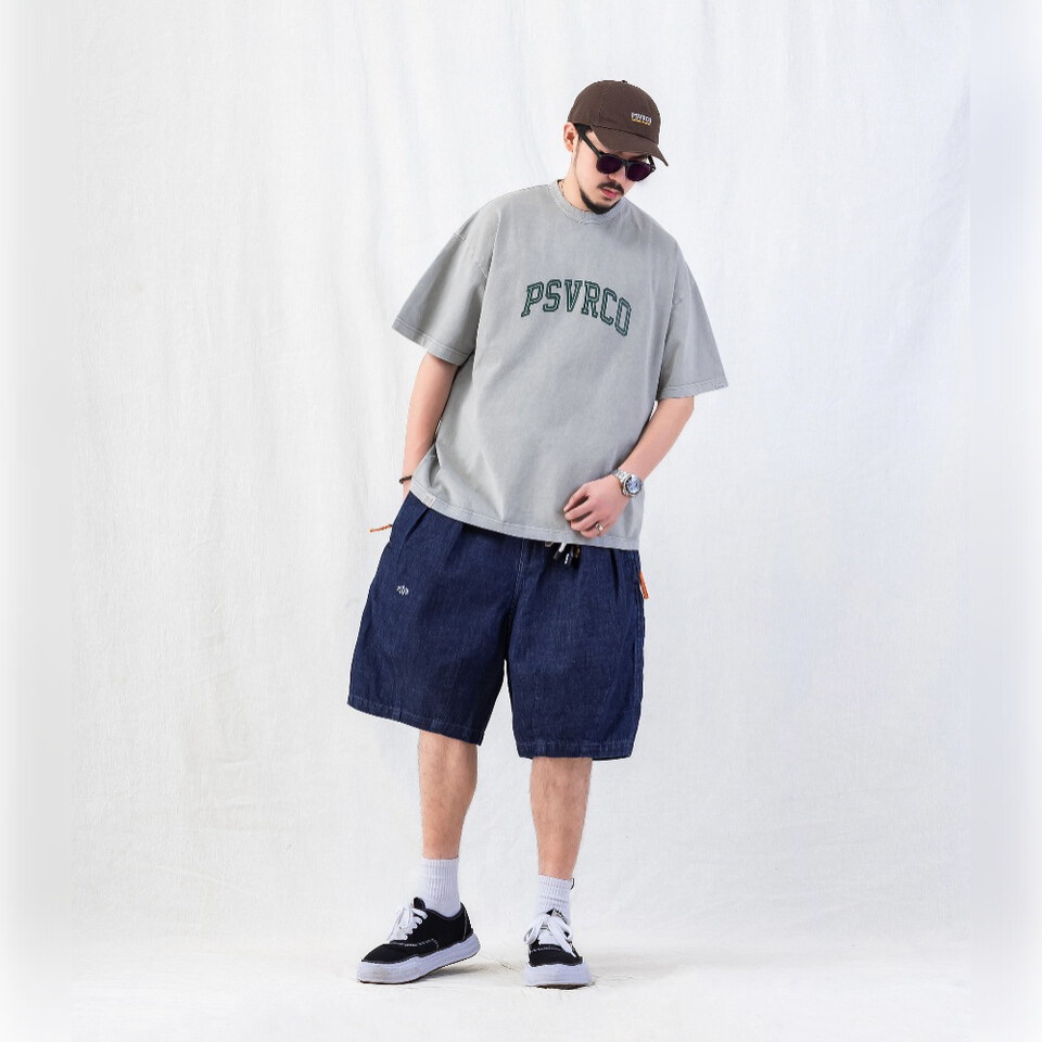裂紋圖樣水洗TEE CRACKED-EFFECT WASHED T-SHIRT