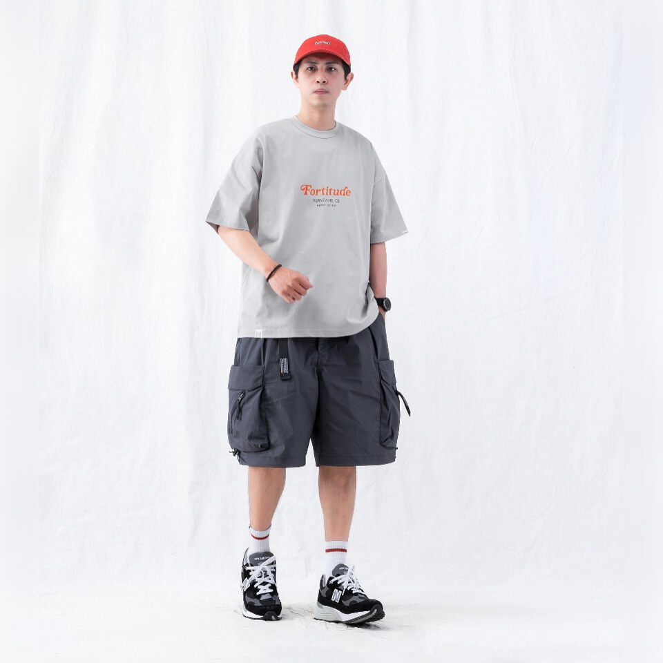復古棕熊圖像T CHAIN-STITCH EMBROIDERED LETTERING T-SHIRT