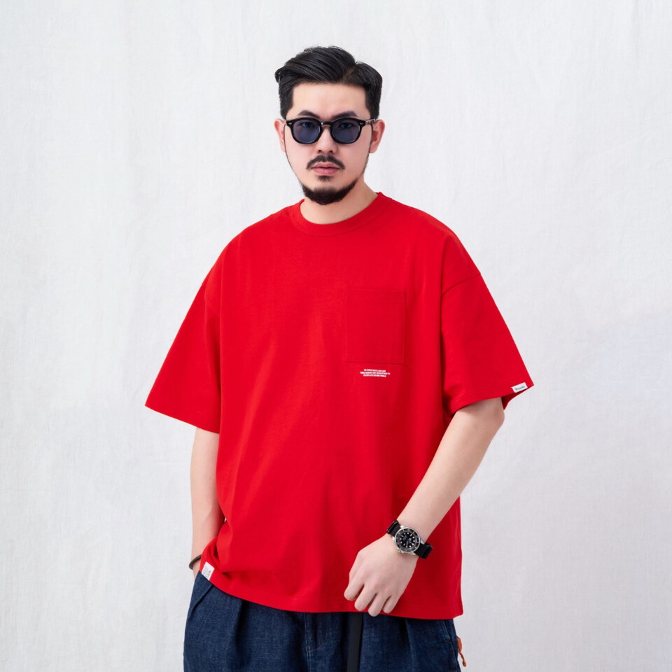 PSV0131-262 標語口袋T恤 TEXT-PRINT POCKET T-SHIRT