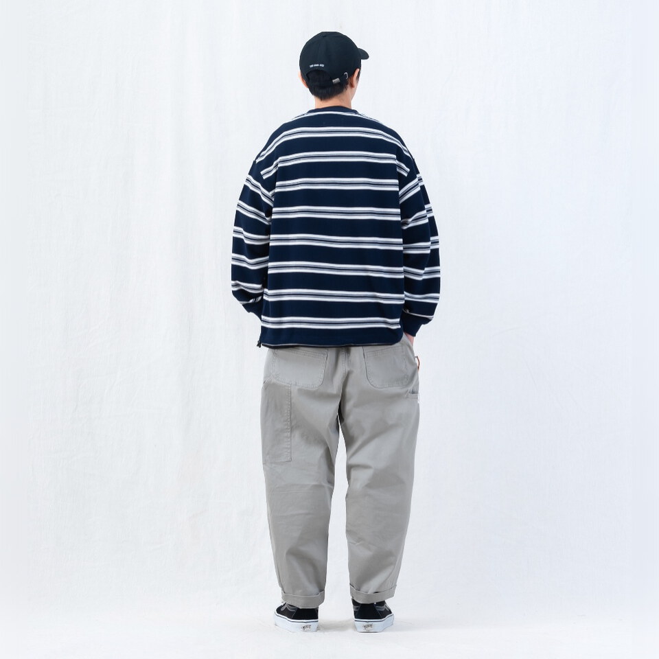 PSV0132-262 條紋長TEE EMBROIDERED LOGO STRIPED LONG-SLEEVE T-SHIRT