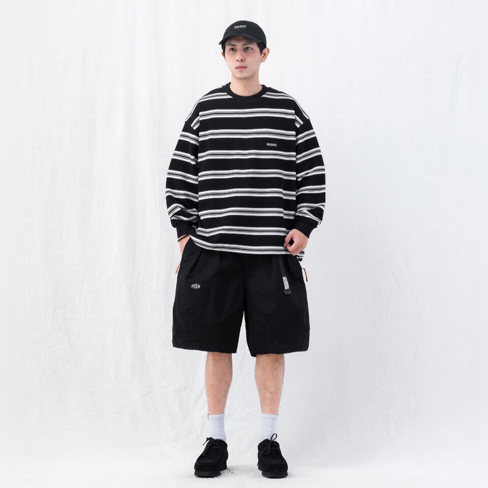 PSV0132-262 條紋長TEE EMBROIDERED LOGO STRIPED LONG-SLEEVE T-SHIRT