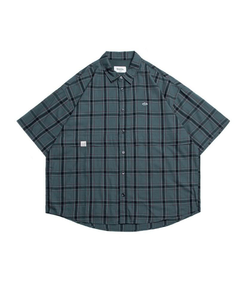 拼接寬版襯衫 SPLICED DESIGN OVERSIZED SHIRT