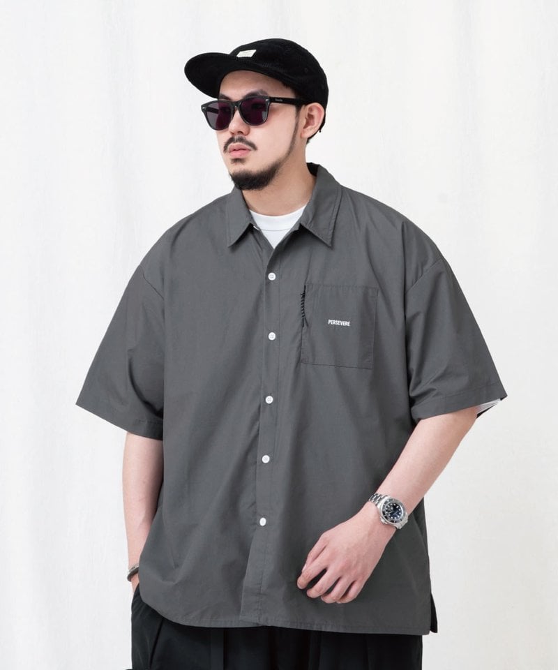 PSV0205-251 寬版短袖襯衫 BRAND LOGO LOOSE-FIT SHIRT