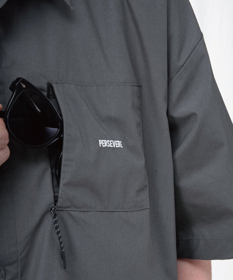 PSV0205-251 寬版短袖襯衫 BRAND LOGO LOOSE-FIT SHIRT