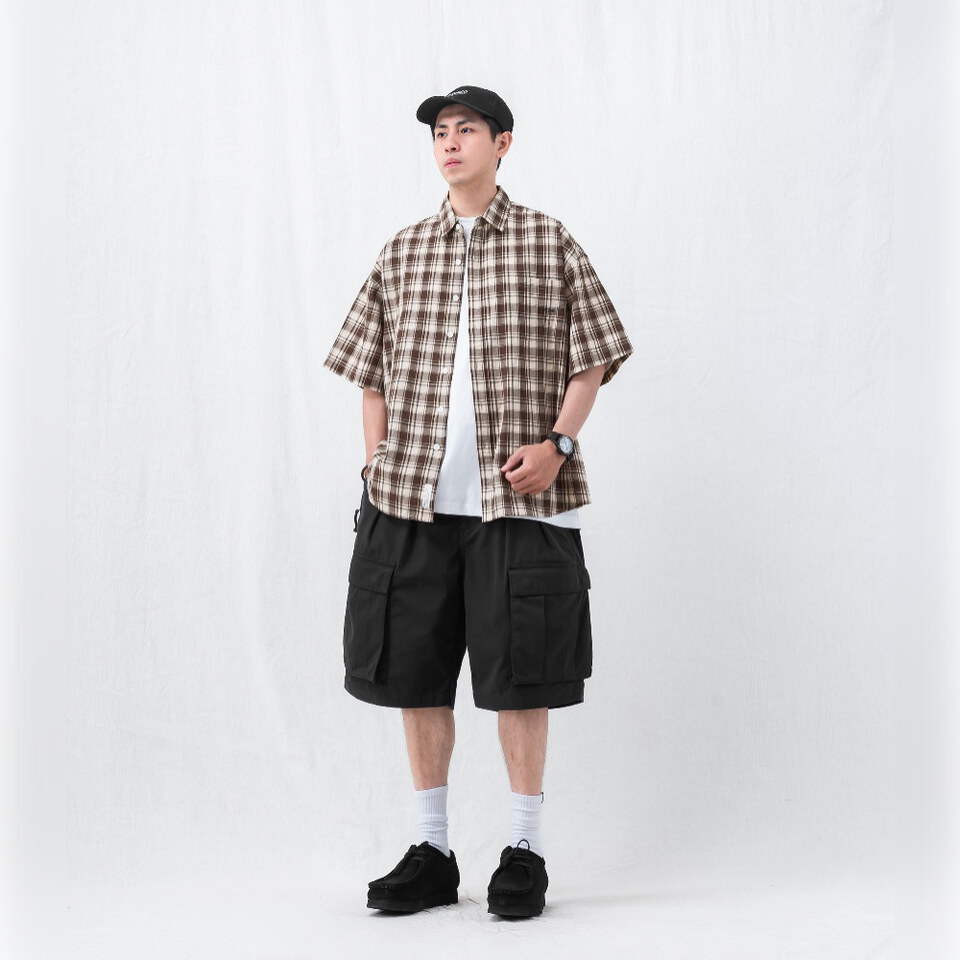 寬版短袖襯杉 LOOSE-FIT POCKET SHIRT