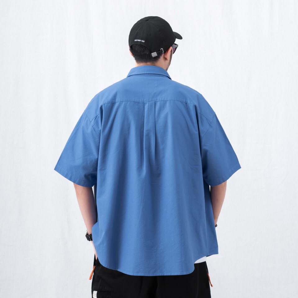 寬版短袖襯杉 LOOSE-FIT POCKET SHIRT