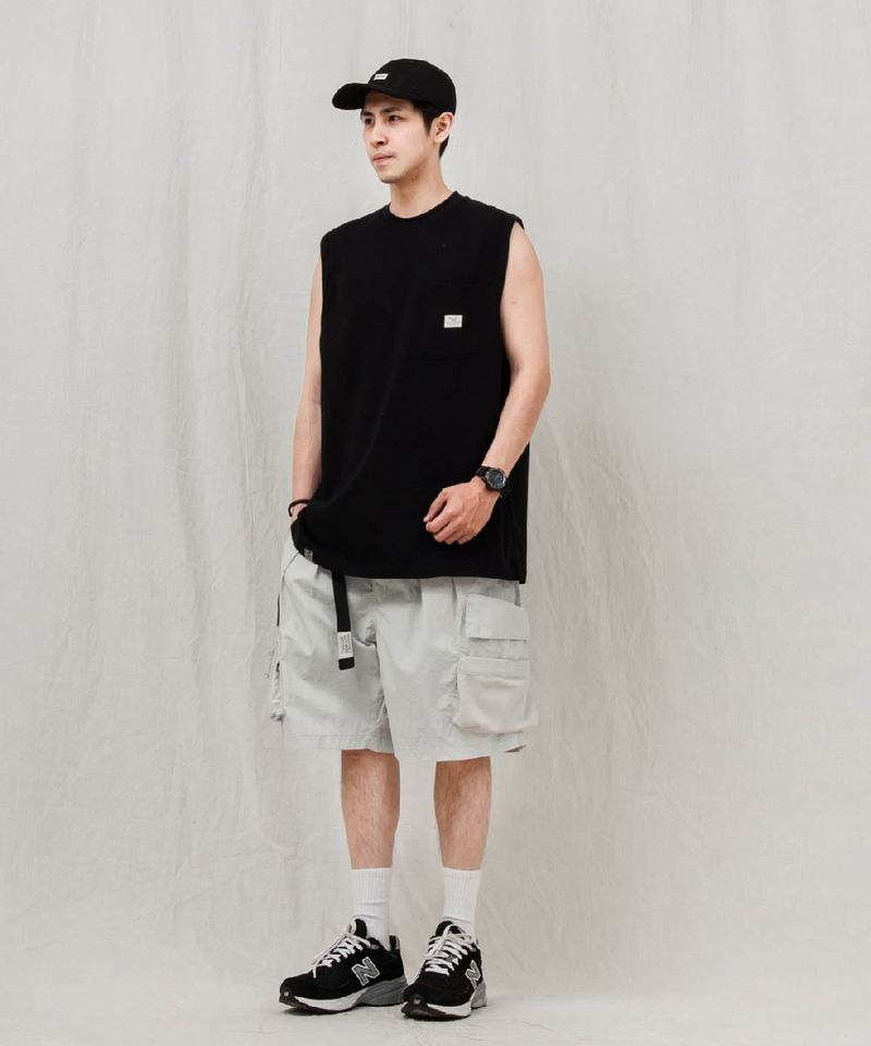 寬肩口袋背心 CLASSIC POCKET SLEEVELESS T-SHIRT