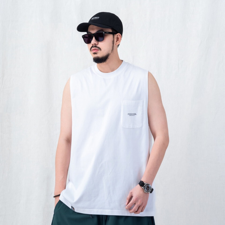PSV0507-261 口袋寬肩背心 WIDE-SHOULDER POCKET TANK TOP