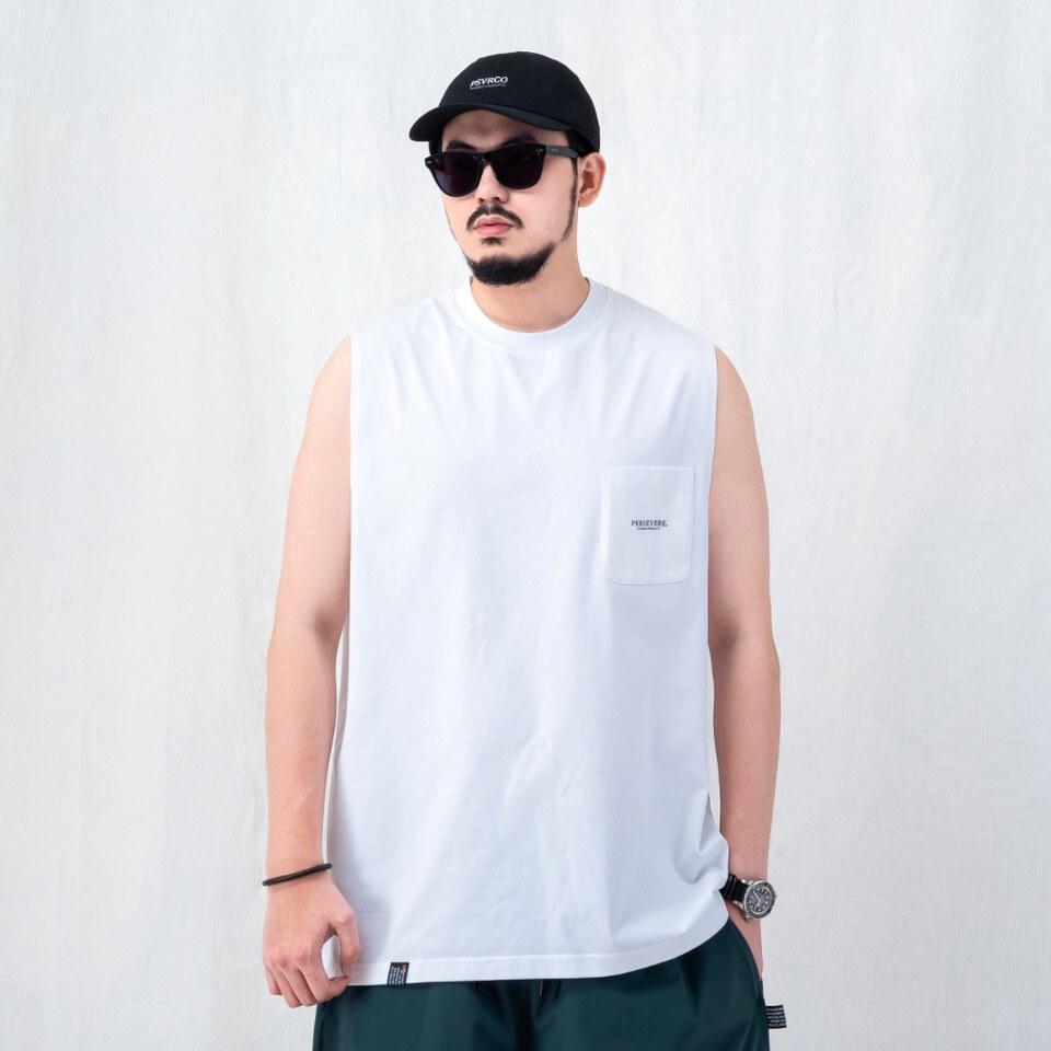 PSV0507-261 口袋寬肩背心 WIDE-SHOULDER POCKET TANK TOP