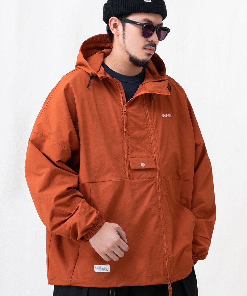 防潑水連帽外套 WATER-REPELLENT PULLOVER SHELL JACKET