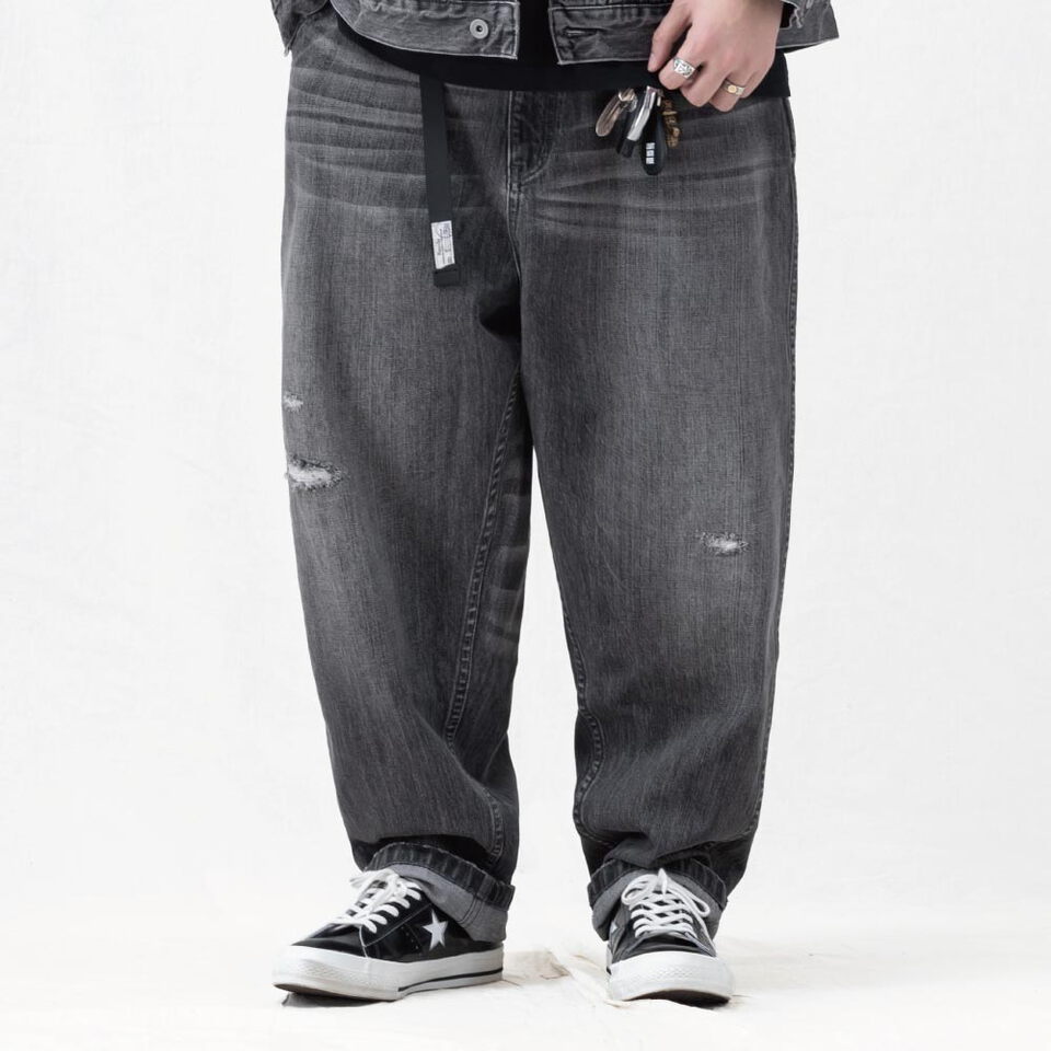 PSV1625-261 潑漆破壞牛仔褲 vintage washed distressed jeans