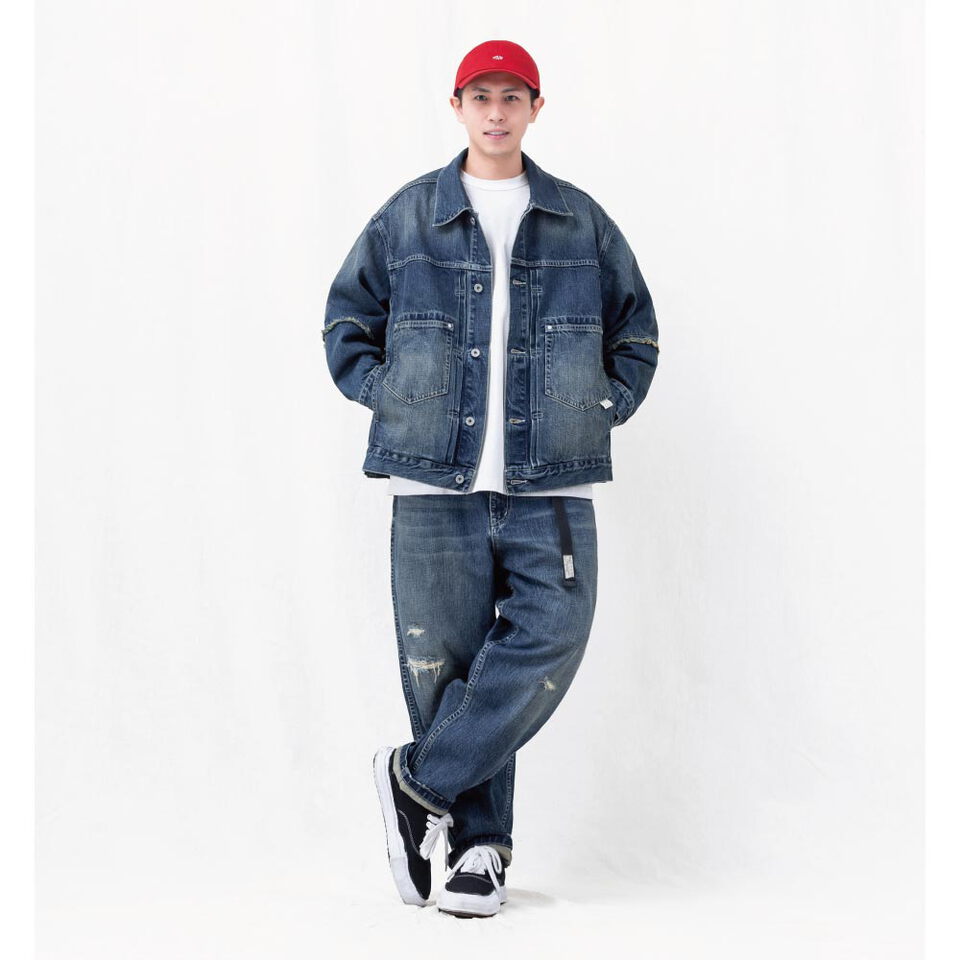 潑漆破壞牛仔褲 vintage washed distressed jeans