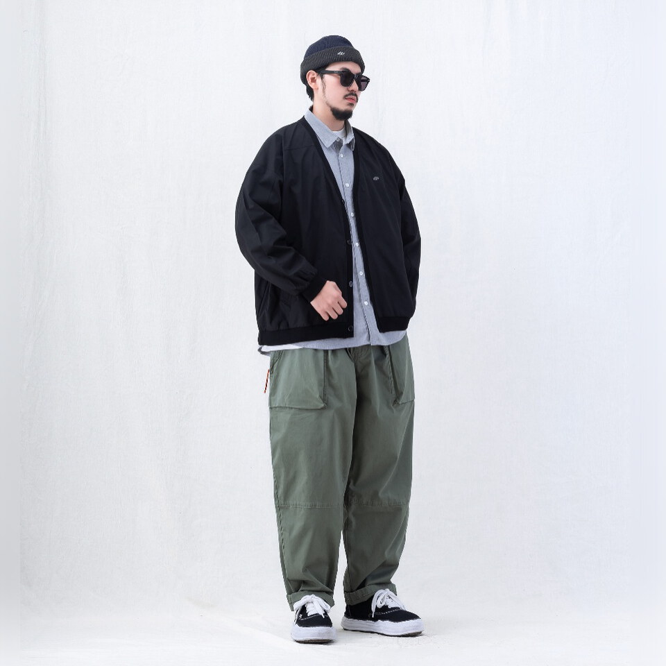 PSV1627-262 海軍長褲 ENZYME-WASHED TAPERED PANTS