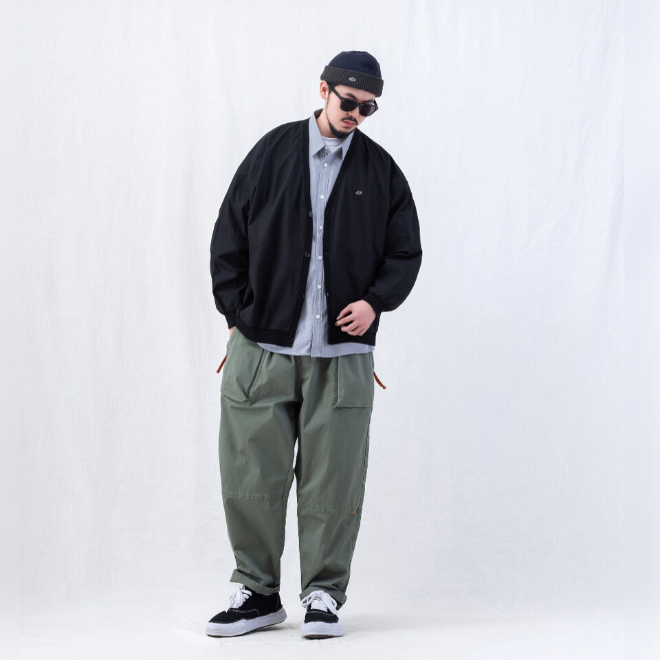 PSV1627-262 海軍長褲 ENZYME-WASHED TAPERED PANTS