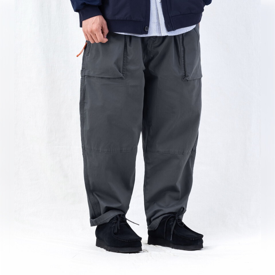 PSV1627-262 海軍長褲 ENZYME-WASHED TAPERED PANTS
