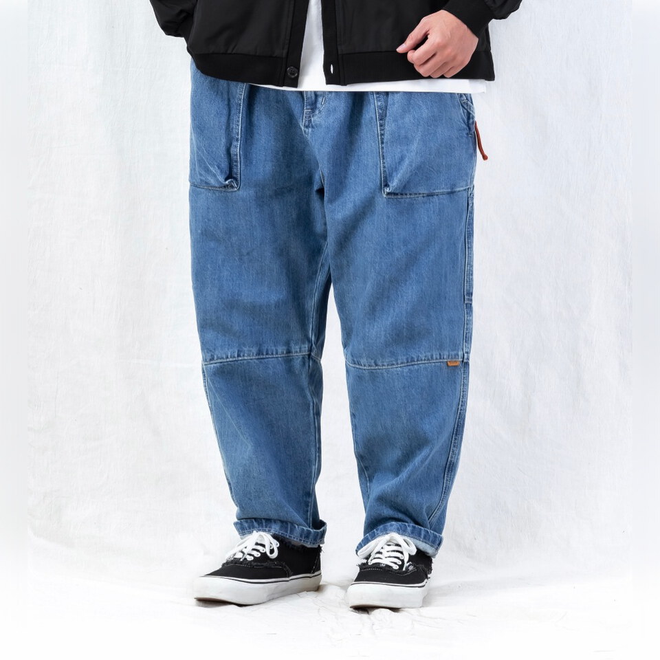 PSV1628-262 海軍長褲 ENZYME-WASHED TAPERED PANTS