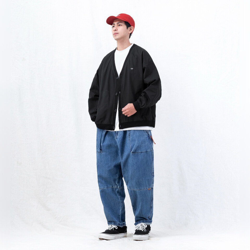 PSV1628-262 海軍長褲 ENZYME-WASHED TAPERED PANTS