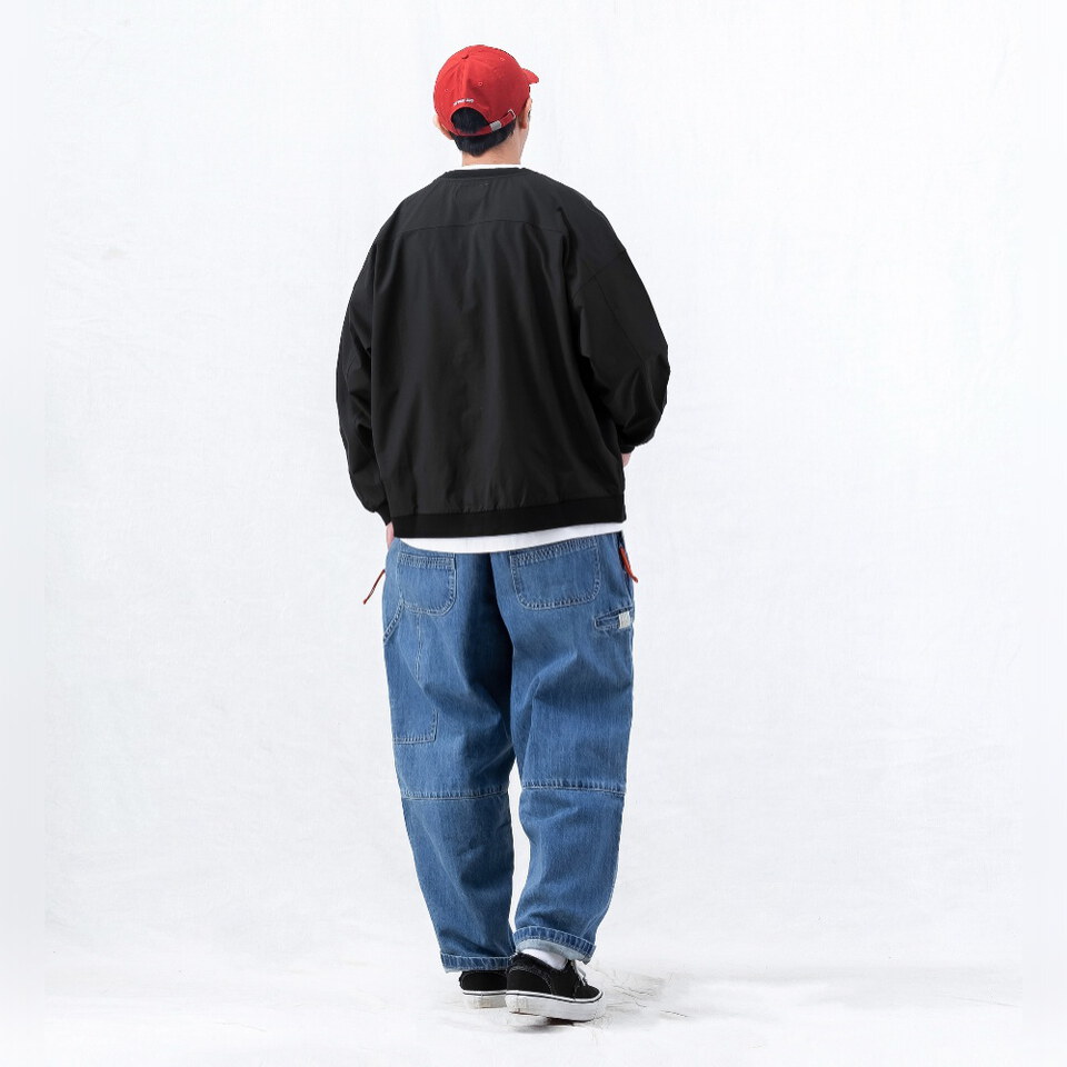 PSV1628-262 海軍長褲 ENZYME-WASHED TAPERED PANTS