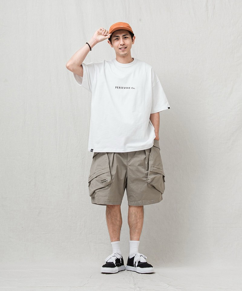 PSV1705-241 立體口袋軍短褲 WASHED MULTI-POCKET CARGO SHORTS