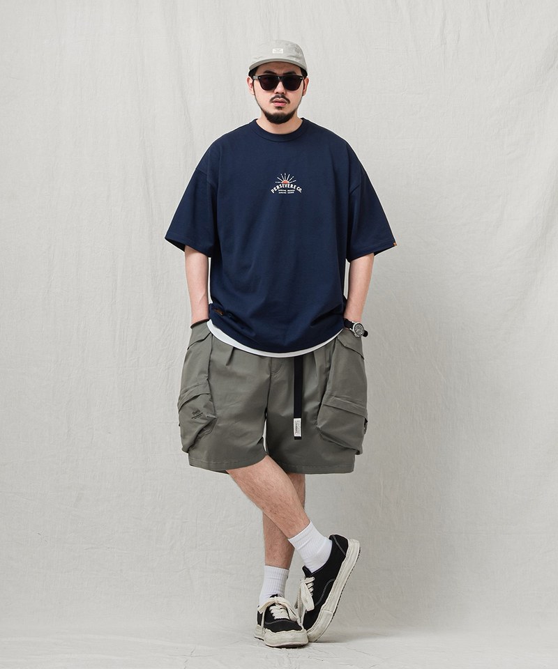 PSV1705-241 立體口袋軍短褲 WASHED MULTI-POCKET CARGO SHORTS