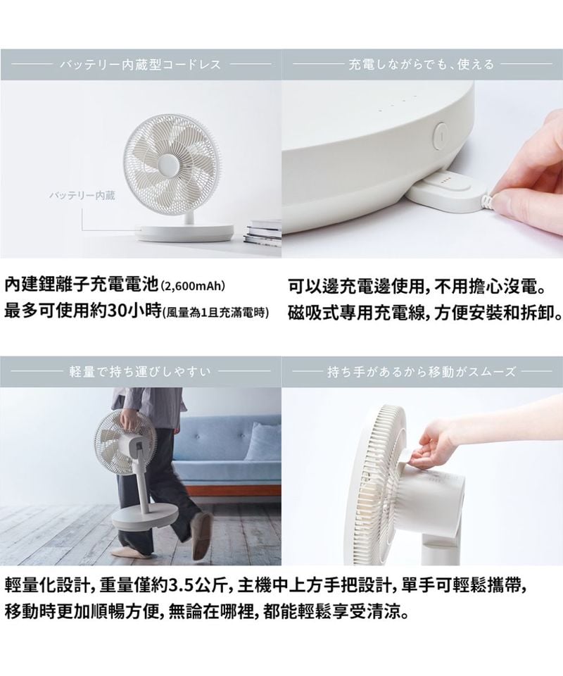 recolte Cordless Circulation Fan 無線循環電風扇