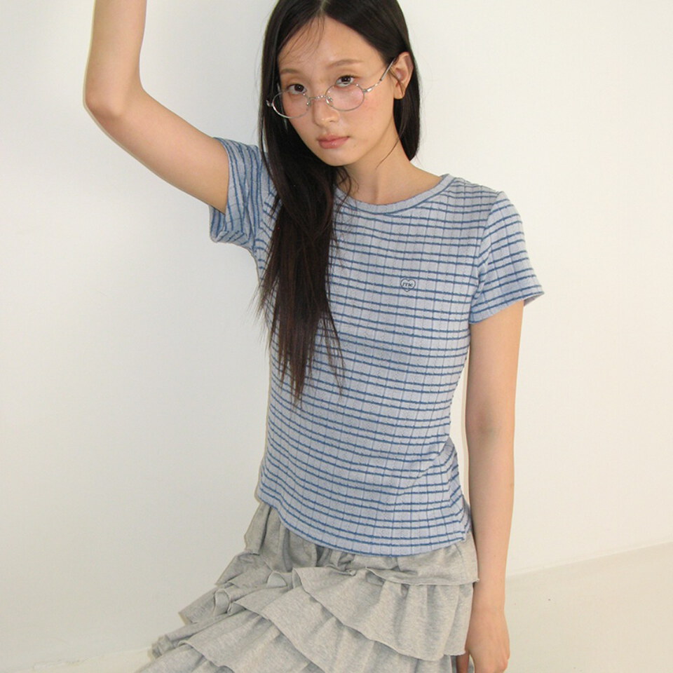 RON0102-262 條紋短袖上衣 STRIPE SLIM FIT SHORT SLEEVE