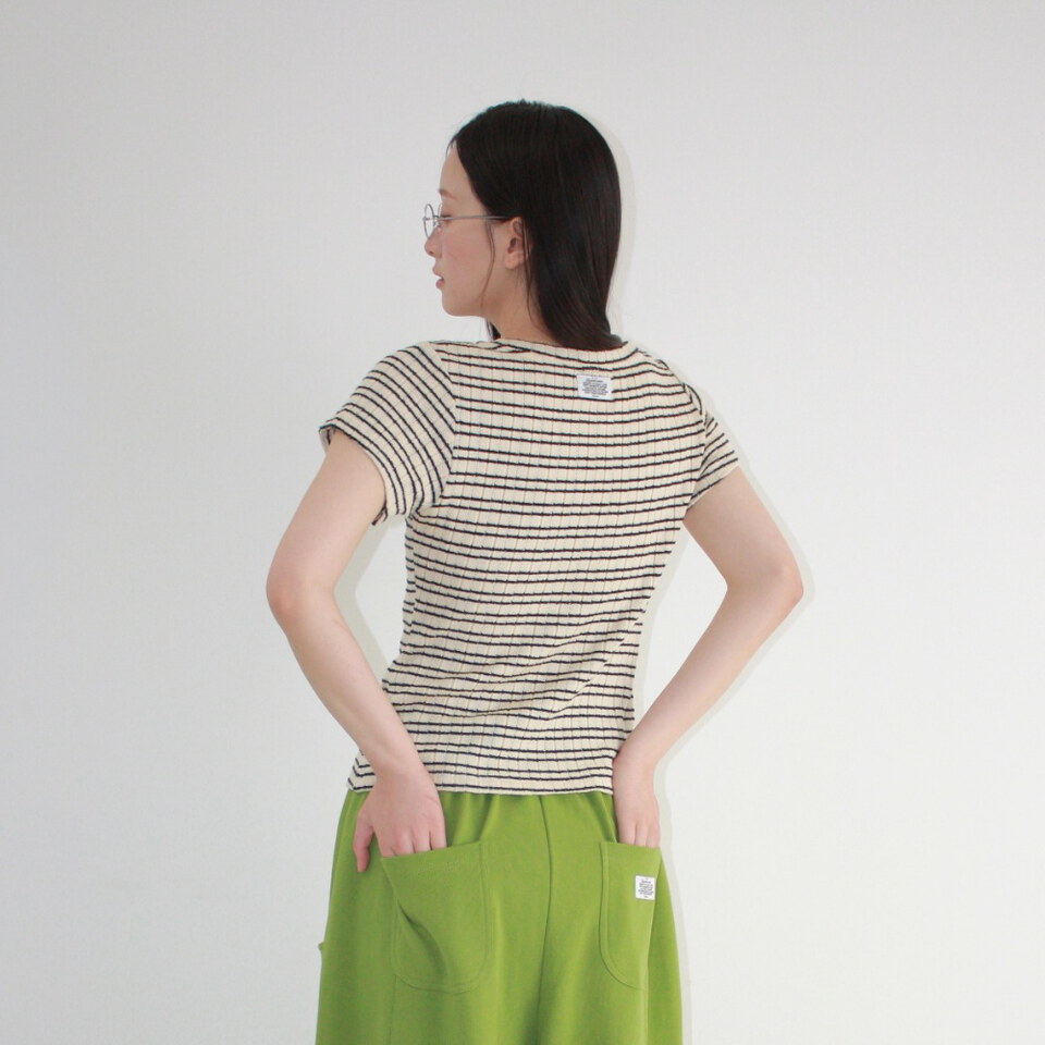 RON0102-262 條紋短袖上衣 STRIPE SLIM FIT SHORT SLEEVE