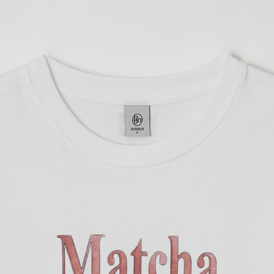 RON0103-262 印花上衣 CREAM MATCHA BASIC FIT T SHIRT