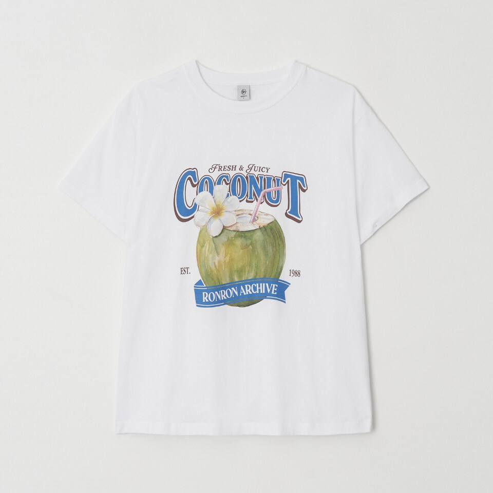 RON0106-262 椰子圖案上衣 VINTAGE COCONUT BASIC FIT T SHIRT